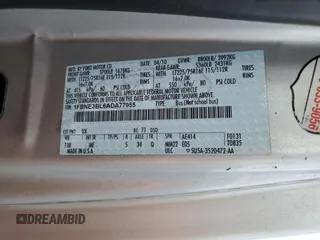 2010 Ford Econoline Passenger XL with VIN 1FBNE3BL6ADA77955, listed as a Copart auction lot 75076094 with 88,876 mi miles and Non Repairable. Bid and sale history available at DreamBid. Image 14.