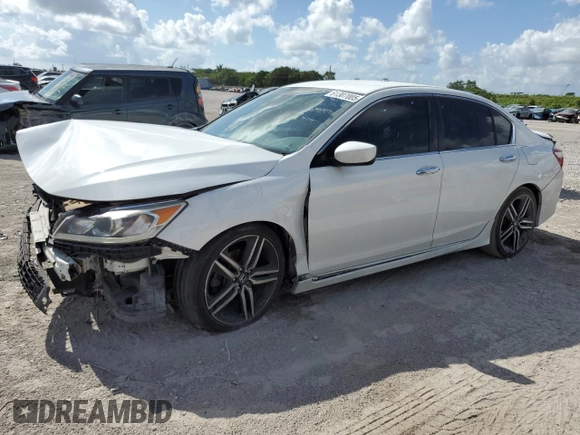 2016 Honda Accord Sport с VIN 1HGCR2F58GA179122, выставлен на аукционе Copart как лот 61307005 с пробегом 143 260 миль миль и Списание • Salvage title. История ставок и продаж доступна на DreamBid. Изображение 1.