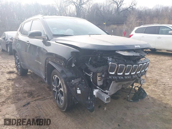 2022 Jeep Compass Limited с VIN 3C4NJDCB6NT150079, выставлен на аукционе IAAI как лот 41797861 с пробегом 21 224 миль миль и . История ставок и продаж доступна на DreamBid. Изображение 1.