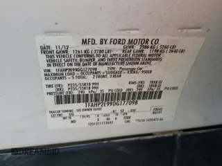 2013 Ford Taurus SEL with VIN 1FAHP2E99DG177098, listed as a Copart auction lot 67969594 with 299,065 mi miles and Salvage Title. Bid and sale history available at carsss.com. Image 12.