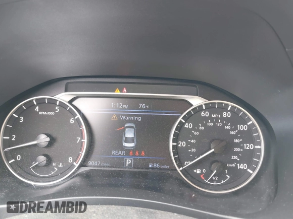 2025 Nissan Altima SV with VIN 1N4BL4DW1SN348584, listed as a IAAI auction lot 42153182 with 9,047 mi miles and . Bid and sale history available at DreamBid. Image 7.