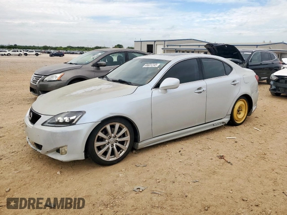 2007 Lexus IS 250 with VIN JTHCK262475009579, listed as a Copart auction lot 65631245 with 185,606 mi miles and Clean title. Bid and sale history available at DreamBid. Image 1.