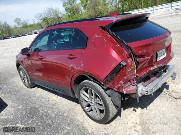 2020 Cadillac XT4 FWD Sport with VIN 1GYFZER40LF057300, listed as a Copart auction lot 50792394 with 34,883 mi miles and Salvage Title. Bid and sale history available at carsss.com. Image 2.