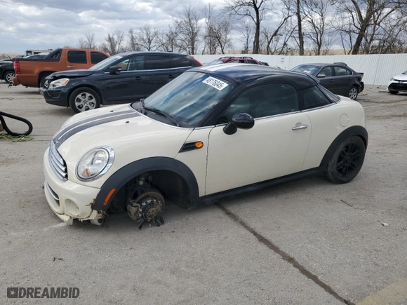 2013 MINI Cooper Coupe with VIN WMWSX1C56DT507407, listed as a Copart auction lot 48176045 with 110,616 mi miles and Salvage Title. Bid and sale history available at carsss.com. Image 1.