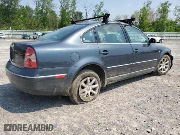 2004 Volkswagen Passat GLS with VIN WVWPD63B44P054997, listed as a Copart auction lot 60442705 with 238,851 mi miles and Salvage title. Bid and sale history available at DreamBid. Image 3.