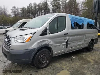 2016 Ford Transit Wagon XL with VIN 1FBZX2ZG8GKB05385, listed as a Copart auction lot 44406105 with 0 mi miles and Salvage Title. Bid and sale history available at carsss.com. Image 1.