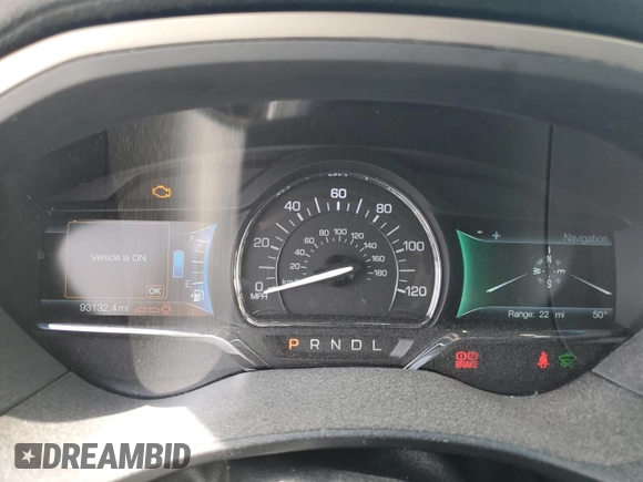 2017 Lincoln MKZ Hybrid Reserve with VIN 3LN6L5MU4HR636584, listed as a Copart auction lot 47439115 with 93,132 mi miles and Salvage Title. Bid and sale history available at carsss.com. Image 9.
