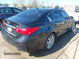2015 Infiniti Q50 Premium with VIN JN1BV7AR2FM396677, listed as a IAAI auction lot 42017514 with 98,967 mi miles. Bid and sale history available at carsss.com. Image 4.