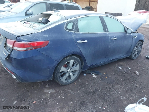 2018 Kia Optima SX with VIN 5XXGW4L21JG208258, listed as a IAAI auction lot 41307781 with 1 mi miles. Bid and sale history available at carsss.com. Image 4.
