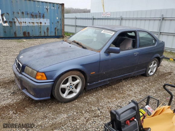 1997 BMW 3-Series 318TI with VIN WBACG732XVAS98280, listed as a Copart auction lot 85344444 with 0 mi miles and Clean Title. Bid and sale history available at carsss.com. Image 1.