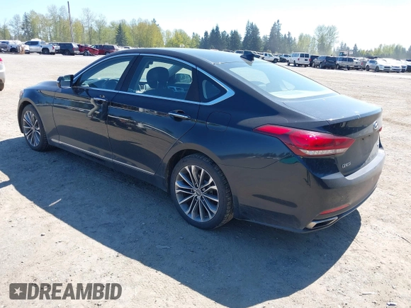 2015 Hyundai Genesis 3.8L with VIN KMHGN4JE7FU071677, listed as a IAAI auction lot 42068198 with 144,271 mi miles. Bid and sale history available at carsss.com. Image 3.