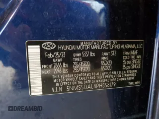 2023 Hyundai Santa Fe Calligraphy with VIN 5NMS5DAL8PH558179, listed as a Copart auction lot 50271735 with 41,731 mi miles and Salvage Title. Bid and sale history available at carsss.com. Image 13.