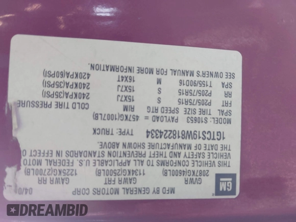 2001 GMC Sonoma SLS 1SG z VIN 1GTCS19W818224334, wystawiony jako IAAI lot #42119324 z przebiegiem 209 663 mil mil oraz . Historia ofert i sprzedaży dostępna na DreamBid. Obrazek 9.