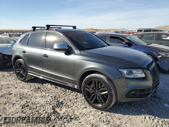 2015 Audi SQ5 Premium Plus with VIN WA1CGAFP0FA078651, listed as a Copart auction lot 75446814 with 106,646 mi miles and Salvage title. Bid and sale history available at DreamBid. Image 4.