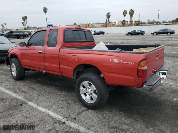 1999 Toyota Tacoma PreRunner with VIN 4TASN92N1XZ573062, listed as a Copart auction lot 43282055 with 160,918 mi miles and Salvage Title. Bid and sale history available at carsss.com. Image 2.