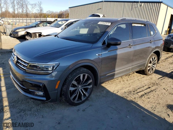 2019 Volkswagen Tiguan SEL Premium with VIN 3VV4B7AX5KM157802, listed as a Copart auction lot 41542975 with 53,377 mi miles and Salvage Title. Bid and sale history available at carsss.com. Image 1.