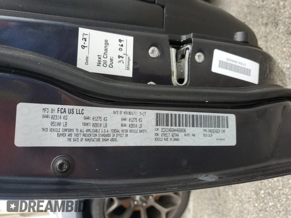 2017 Chrysler 300 S with VIN 2C3CCABG8HH668936, listed as a Copart auction lot 74590244 with Not Provided miles and Non Repairable. Bid and sale history available at DreamBid. Image 13.