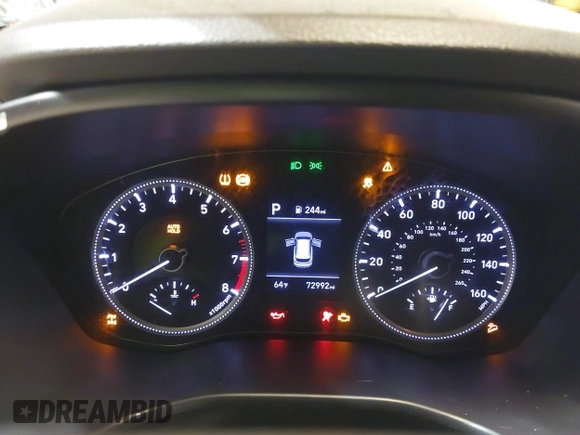2020 Hyundai Santa Fe SE with VIN 5NMS2CAD8LH163523, listed as a IAAI auction lot 42123756 with 72,992 mi miles and . Bid and sale history available at DreamBid. Image 7.