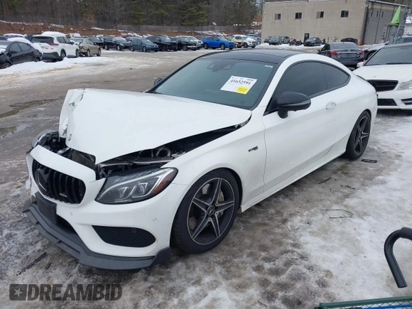 2017 Mercedes-Benz C 43 AMG with VIN WDDWJ6EB3HF436957, listed as a IAAI auction lot 41652591 with 50,916 mi miles and . Bid and sale history available at carsss.com. Image 18.