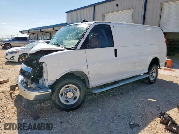 2024 Chevrolet Express Cargo with VIN 1GCWGAFP4R1269464, listed as a Copart auction lot 57891575 with Not provided miles and Clean title. Bid and sale history available at DreamBid. Image 1.