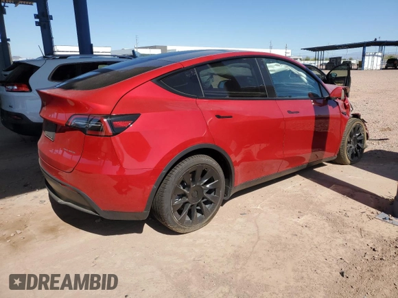 2022 Tesla Model Y Long Range z VIN 7SAYGDEE3NF436119, wystawiony jako Copart lot #54892115 z przebiegiem 27 054 mil mil oraz Szkody całkowita. Historia ofert i sprzedaży dostępna na DreamBid. Obrazek 3.