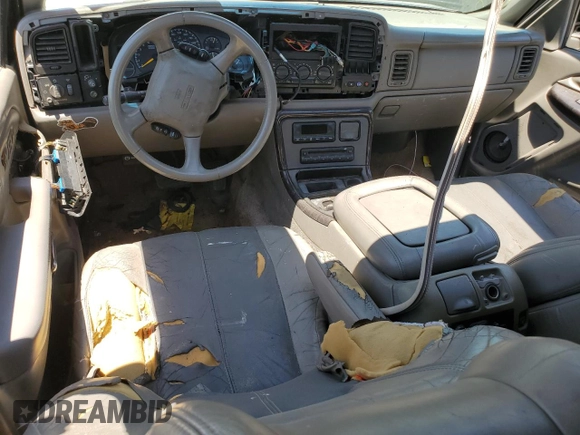 2001 GMC Yukon Denali z VIN 1GKEK63U41J314185, wystawiony jako Copart lot #58430005 z przebiegiem Nie podano mil oraz Szkoda całkowita • Salvage title. Historia ofert i sprzedaży dostępna na DreamBid. Obrazek 8.
