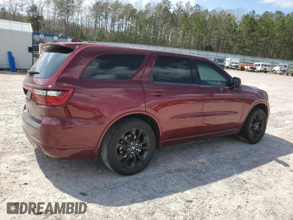 2021 Dodge Durango GT with VIN 1C4RDJDGXMC557625, listed as a Copart auction lot 51322735 with 52,518 mi miles and Salvage title. Bid and sale history available at DreamBid. Image 3.