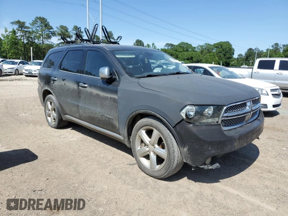 2011 Dodge Durango Citadel with VIN 1D4RD5GGXBC680375, listed as a Copart auction lot 54946715 with Not provided miles and Salvage title. Bid and sale history available at DreamBid. Image 4.