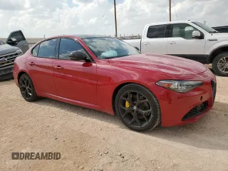 2020 Alfa Romeo Giulia with VIN ZARFAMAN7L7638353, listed as a Copart auction lot 54167255 with Not provided miles and Salvage title. Bid and sale history available at DreamBid. Image 4.