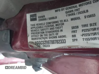 2008 Isuzu i-Series S with VIN 1GGCS299788702333, listed as a IAAI auction lot 41437596 with 255,002 mi miles. Bid and sale history available at carsss.com. Image 9.
