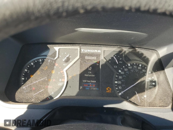 2022 Toyota Tundra Limited with VIN 5TFJA5AB4NX007482, listed as a Copart auction lot 42100255 with 37,069 mi miles and Salvage title. Bid and sale history available at DreamBid. Image 9.