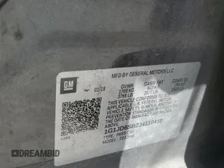 2018 Chevrolet Sonic LT with VIN 1G1JD6SB2J4110450, listed as a Copart auction lot 51548525 with 124,367 mi miles and Non repairable. Bid and sale history available at DreamBid. Image 13.