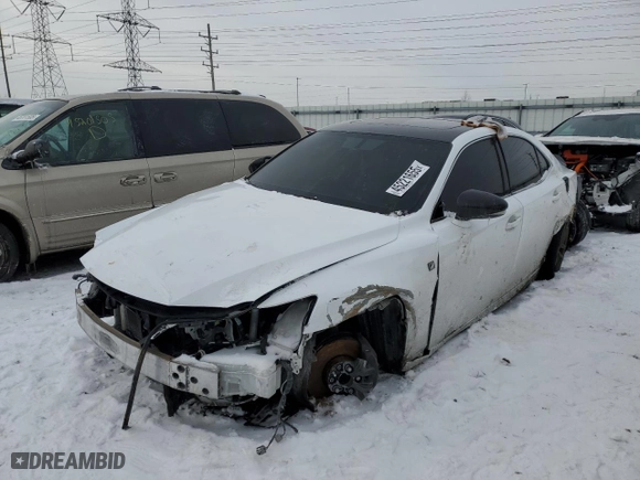 2014 Lexus IS 350 with VIN JTHBE1D20E5009124, listed as a Copart auction lot 45221655 with 106,330 mi miles and Salvage Title. Bid and sale history available at carsss.com. Image 1.