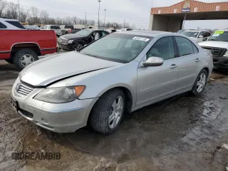 2007 Acura RL Tech Pkg with VIN JH4KB16627C001095, listed as a Copart auction lot 45937135 with 217,725 mi miles and Salvage Title. Bid and sale history available at carsss.com. Image 1.