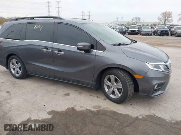 2018 Honda Odyssey EX-L with VIN 5FNRL6H72JB076597, listed as a IAAI auction lot 41838664 with 154,647 mi miles and . Bid and sale history available at DreamBid. Image 1.