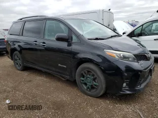 2019 Toyota Sienna SE with VIN 5TDXZ3DC1KS014970, listed as a Copart auction lot 55751445 with 168,028 mi miles and Salvage title. Bid and sale history available at DreamBid. Image 4.