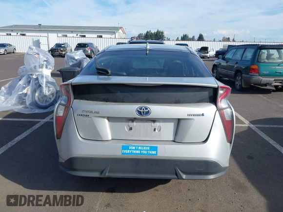 2016 Toyota Prius Four with VIN JTDKARFU1G3015572, listed as a IAAI auction lot 41891235 with 85,930 mi miles. Bid and sale history available at carsss.com. Image 17.
