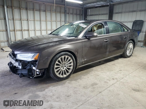 2015 Audi A8 L 4.0T with VIN WAU32AFD0FN032818, listed as a Copart auction lot 43286465 with 125,798 mi miles and Salvage Title. Bid and sale history available at carsss.com. Image 1.