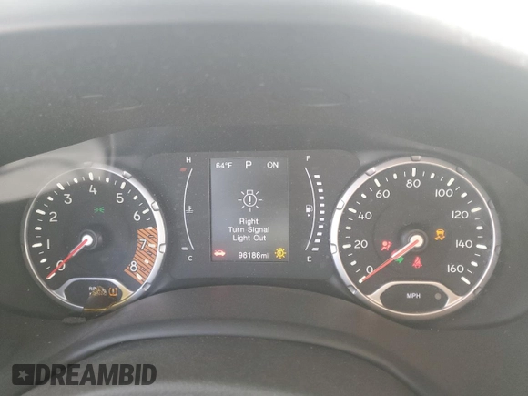 2020 Jeep Renegade Sport with VIN ZACNJAAB7LPL64940, listed as a Copart auction lot 49983135 with 96,186 mi miles and Salvage Title. Bid and sale history available at carsss.com. Image 9.