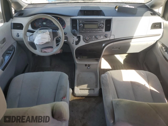 2013 Toyota Sienna L with VIN 5TDZK3DC7DS381775, listed as a Copart auction lot 57252145 with 221,160 mi miles and Salvage title. Bid and sale history available at DreamBid. Image 8.