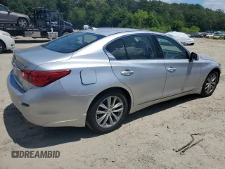 2014 Infiniti Q50 Premium with VIN JN1BV7AR7EM697072, listed as a Copart auction lot 60526535 with 227,626 mi miles and Salvage title. Bid and sale history available at DreamBid. Image 3.