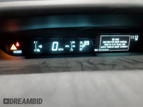 2013 Toyota Prius One with VIN JTDKN3DUXD1649944, listed as a Copart auction lot 52382095 with 233,680 mi miles and Salvage Title. Bid and sale history available at carsss.com. Image 9.