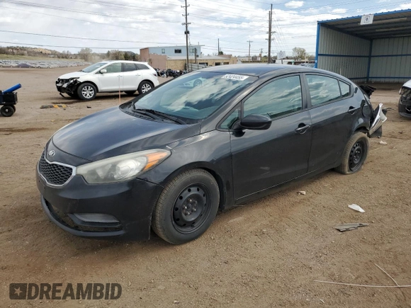 2015 Kia Forte LX with VIN KNAFK4A68F5429300, listed as a Copart auction lot 52424455 with 161,496 mi miles and Salvage Title. Bid and sale history available at carsss.com. Image 1.
