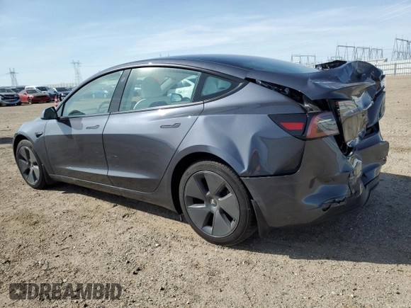 2023 Tesla Model 3 with VIN 5YJ3E1EA8PF648073, listed as a Copart auction lot 49284775 with 20,498 mi miles and Salvage Title. Bid and sale history available at DreamBid. Image 2.