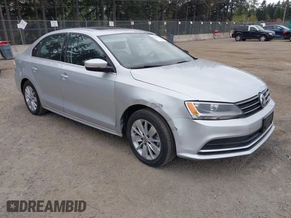 2015 Volkswagen Jetta SE with VIN 3VWD07AJ9FM230298, listed as a IAAI auction lot 42139675 with 108,025 mi miles and . Bid and sale history available at DreamBid. Image 1.