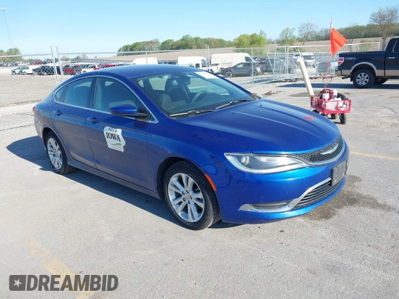 2015 Chrysler 200 Limited with VIN 1C3CCCAB8FN697293, listed as a IAAI auction lot 42198434 with 129,912 mi miles and . Bid and sale history available at DreamBid. Image 1.