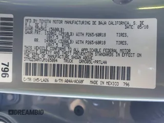 2018 Toyota Tacoma SR with VIN 3TMGZ5AN7JM165084, listed as a IAAI auction lot 41620305 with 21,010 mi miles. Bid and sale history available at carsss.com. Image 9.