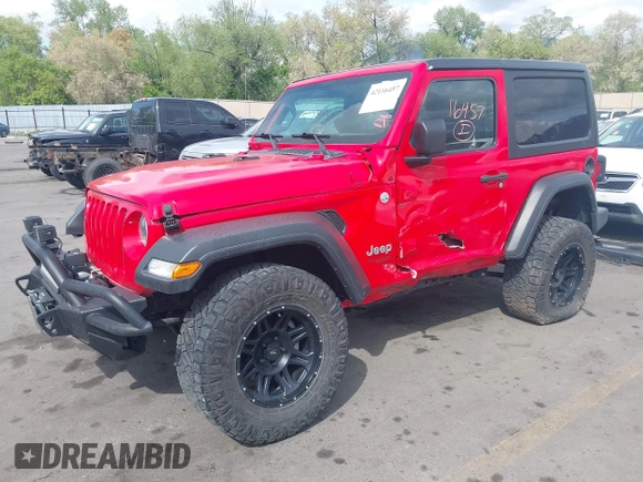2019 Jeep Wrangler Sport S z VIN 1C4GJXAG4KW652569, wystawiony jako IAAI lot #42116457 z przebiegiem 46 007 mil mil oraz . Historia ofert i sprzedaży dostępna na DreamBid. Obrazek 2.