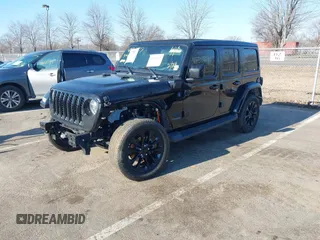 2021 Jeep Wrangler Unlimited Sahara with VIN 1C4JJXP62MW826470, listed as a IAAI auction lot 41651709 with 44,677 mi miles and . Bid and sale history available at carsss.com. Image 2.
