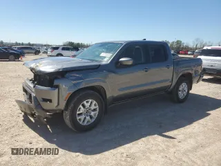 2023 Nissan Frontier SV with VIN 1N6ED1EJ2PN606489, listed as a Copart auction lot 47758035 with 12,979 mi miles and Salvage Title. Bid and sale history available at carsss.com. Image 1.